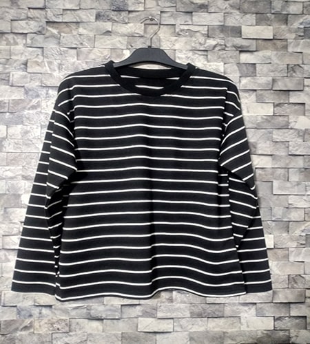 VISCOSE STRIPED SWEATSHIRT